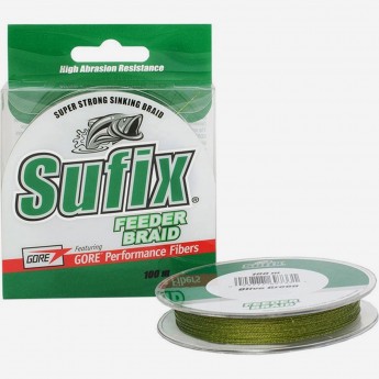 Леска плетеная SUFIX Feeder Braid зеленая 100м 0.06мм 2,7кг DS1WE006T5BA9F