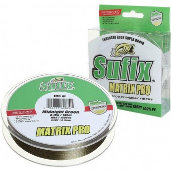 Леска плетеная SUFIX Matrix Pro зеленая 135м 0.12мм 8,1кг SMP12GR135RU