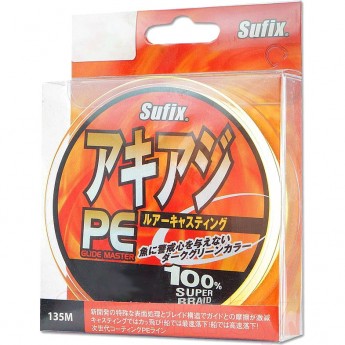 Леска плетеная SUFIX PE Glide Master желтая 135м 0.18мм 13.5кг/PE1 AKGM18CH135