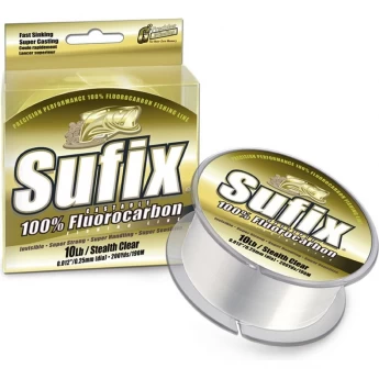 Леска SUFIX Castable 100% Fluorocarbon прозрачная 150м 0.30мм 7.5кг FC30C150