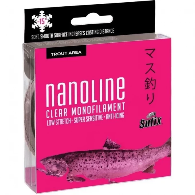 Леска SUFIX Nanoline Trout 100м прозрачная 0,12мм 1.36кг SNL12C100 Леска SUFIX Nanoline Trout 100м прозрачная 0,12мм 1.36кг SNL12C100