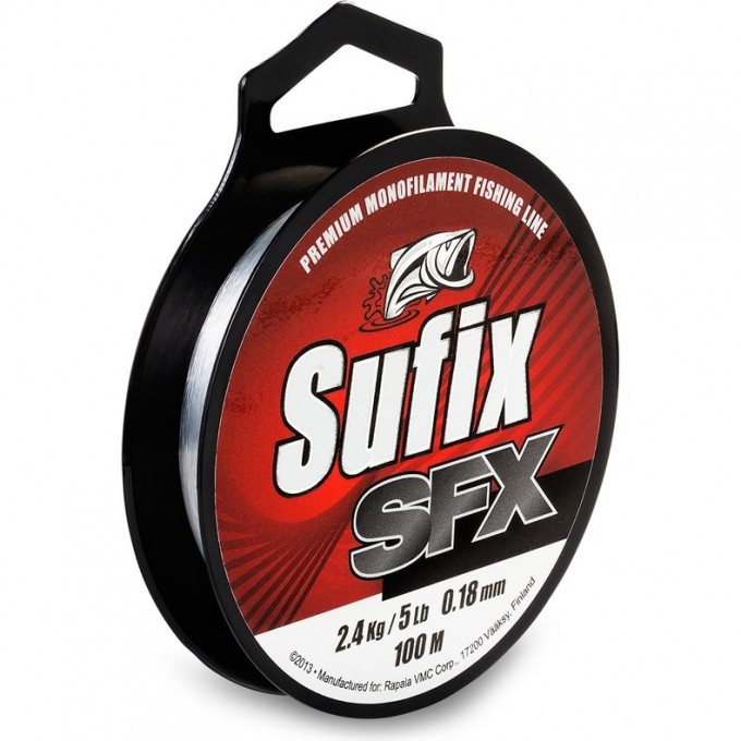 Леска SUFIX SFX прозрачная 100м 0,18 мм 2,4кг DS1SU018024A9N