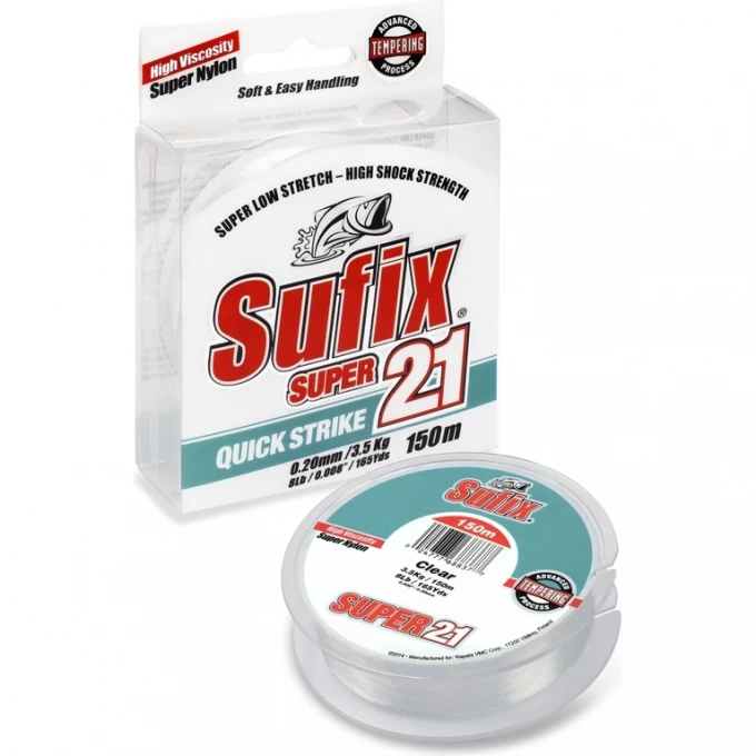 Леска SUFIX Super 21 Clear 150м 0,40мм DS1MM040024B2R Леска SUFIX Super 21 Clear 150м 0,40мм DS1MM040024B2R
