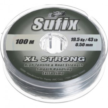 Леска SUFIX XL Strong x10 платина 100м 0.25мм 5,4кг DS1XL025011A9X