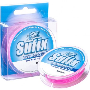 Леска зимняя SUFIX Ice Magic 50 м бело/розовая 0.225 мм 4.4 кг SIM225PI50