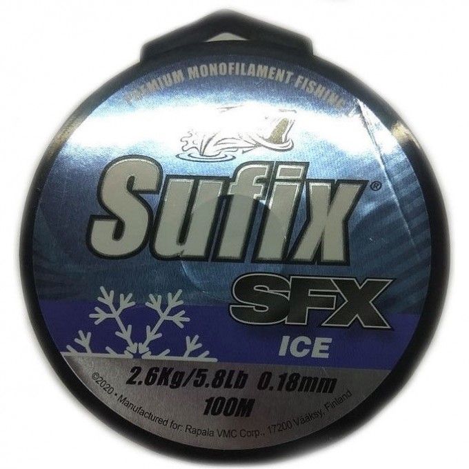 Леска зимняя SUFIX SFX Ice 100 м прозрачная 0,18 мм SFXI18C100